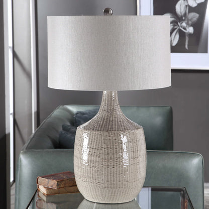 Light Gray Ceramic Table Lamp