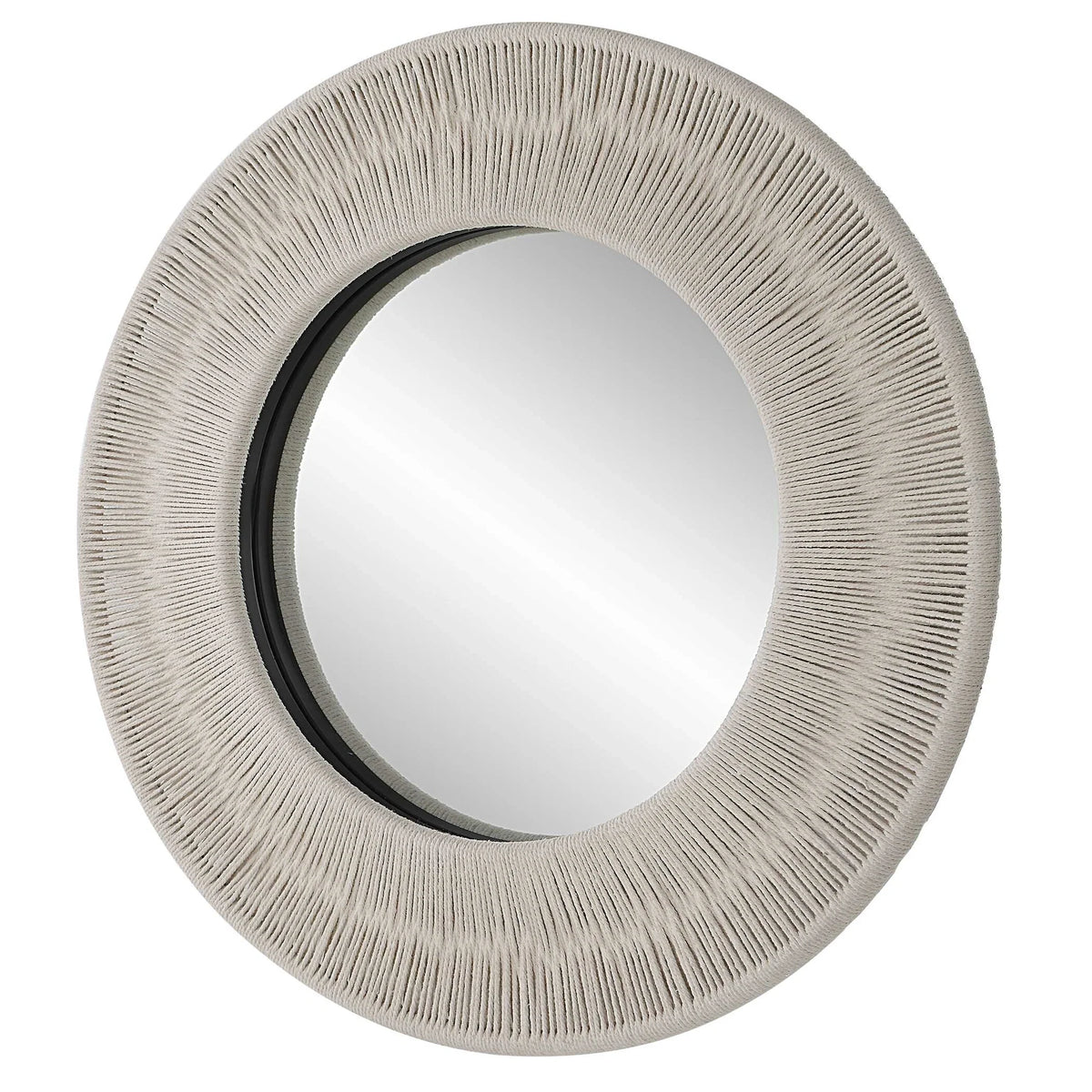 Rope-Wrapped Round Mirror