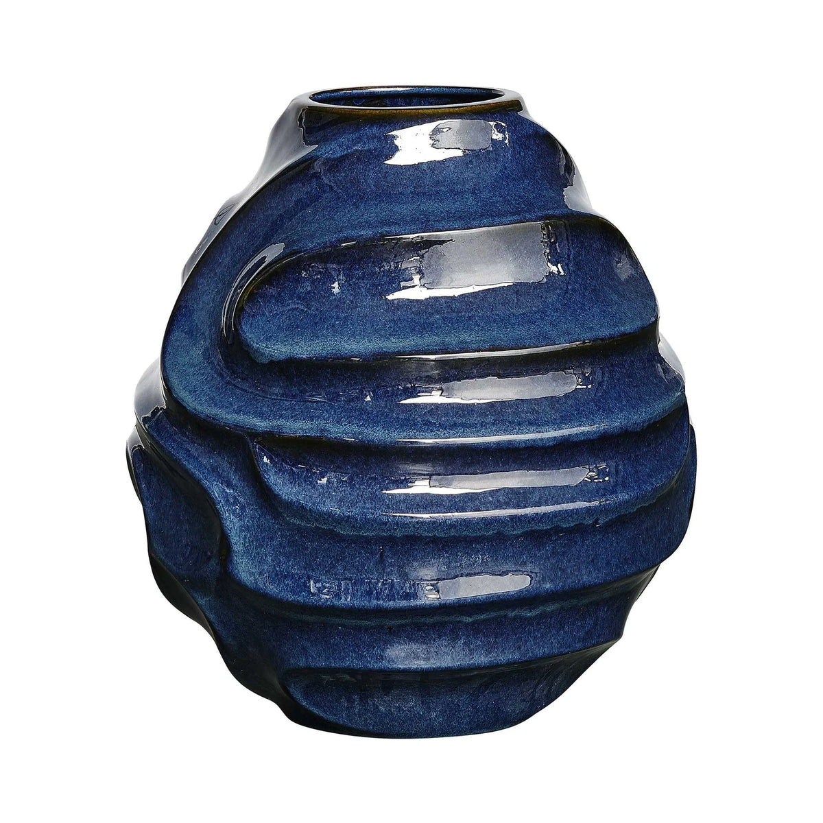 Blue Swirl Outdoor Vase