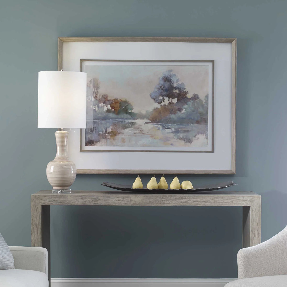 Lake Watercolor Framed Print