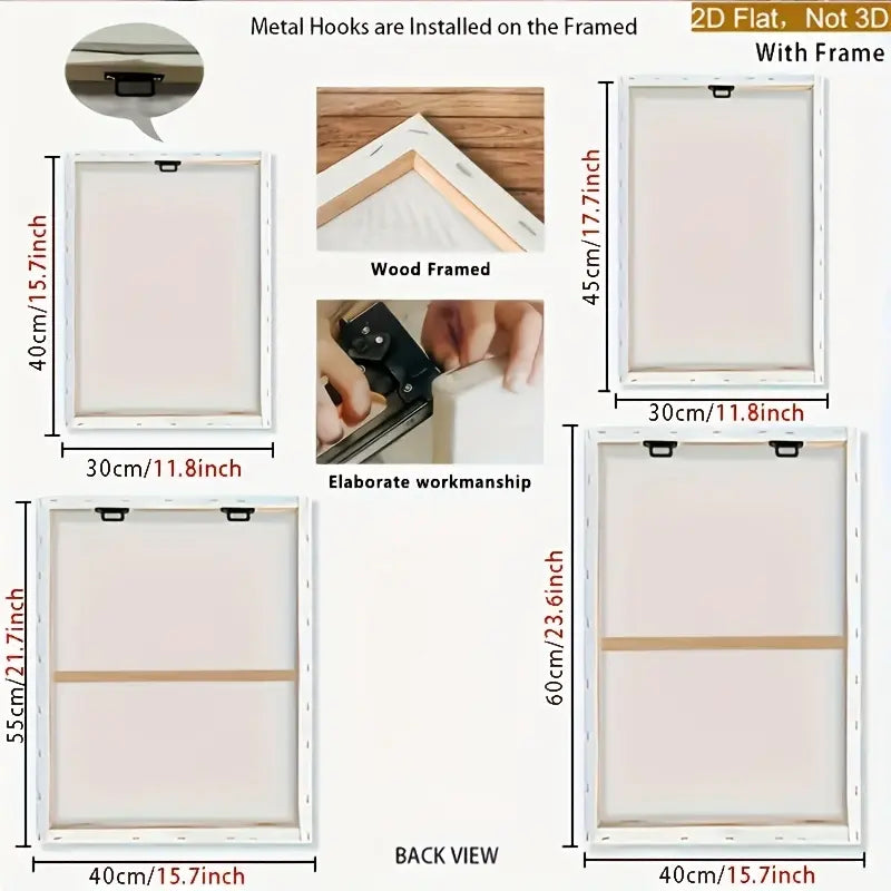 3-Piece Framed Wooden Canvas Set