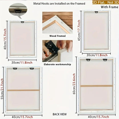 3-Piece Framed Wooden Canvas Set