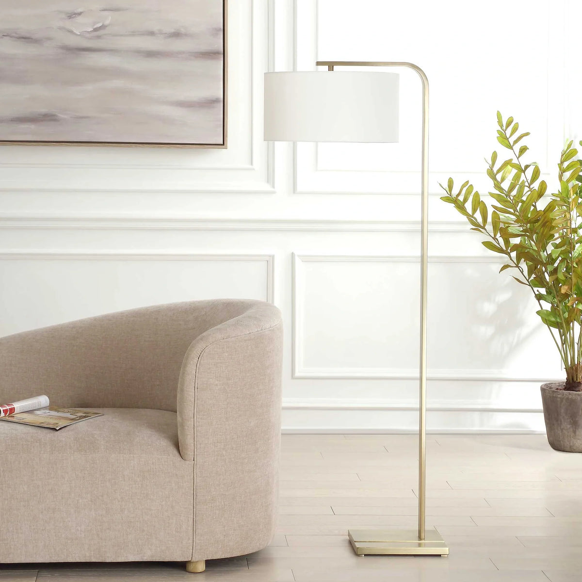 Antique Brass Floor Lamp