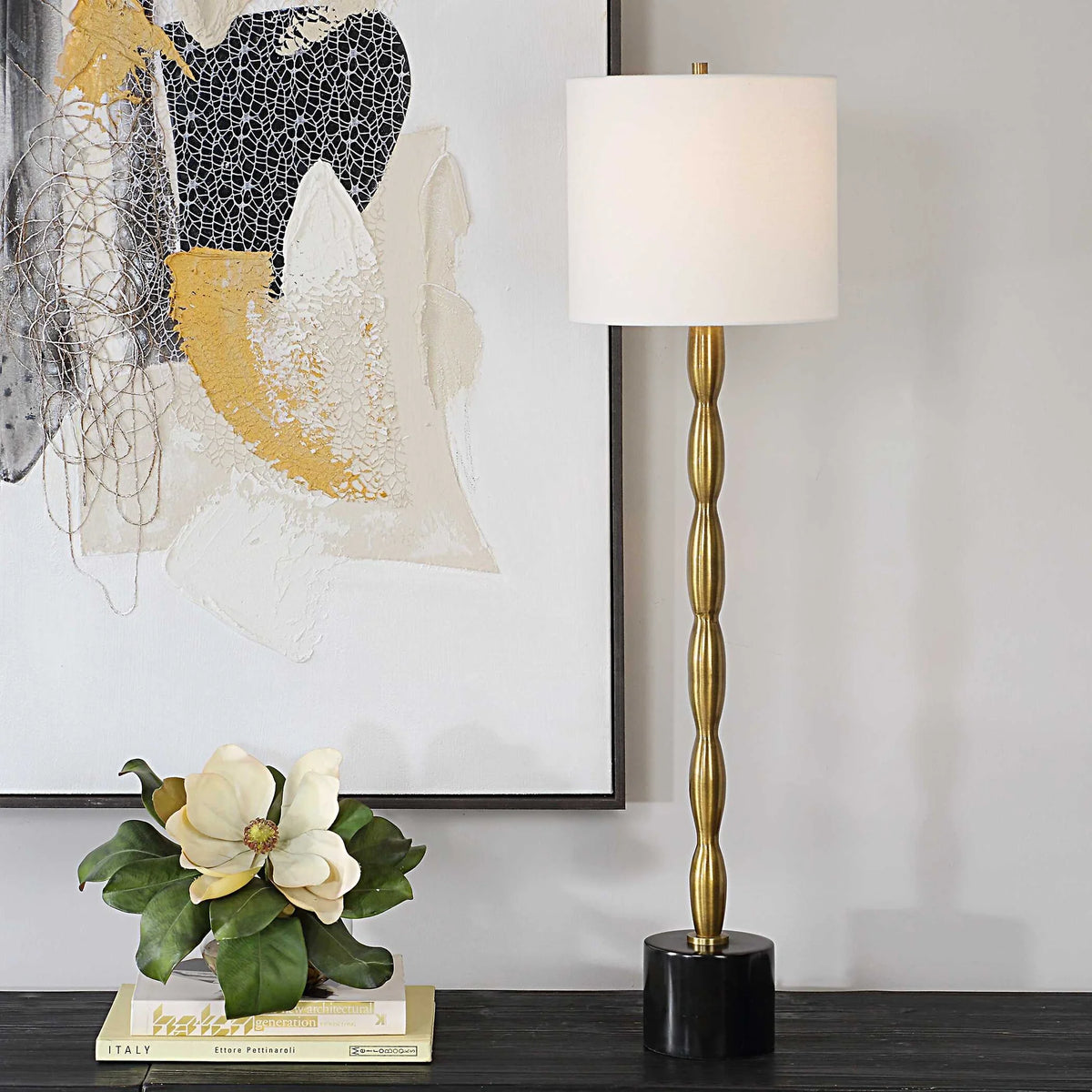 Brass Buffet Lamp