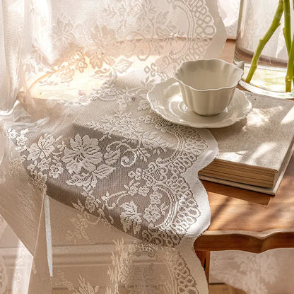 Lace Room Curtains - Adjustable Privacy Screen & Partition for a Home Decor