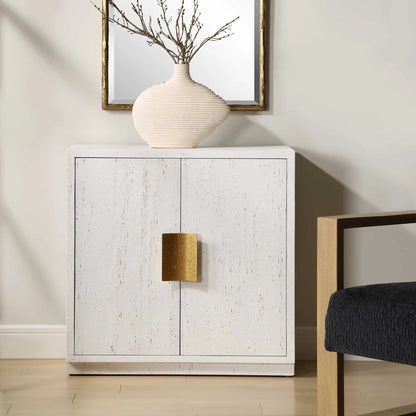 2-Door White Cabinet