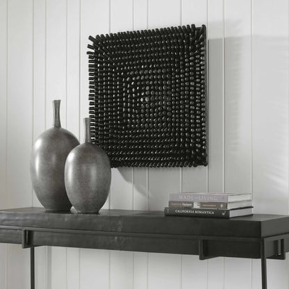 Satin Black Wood Wall Panel