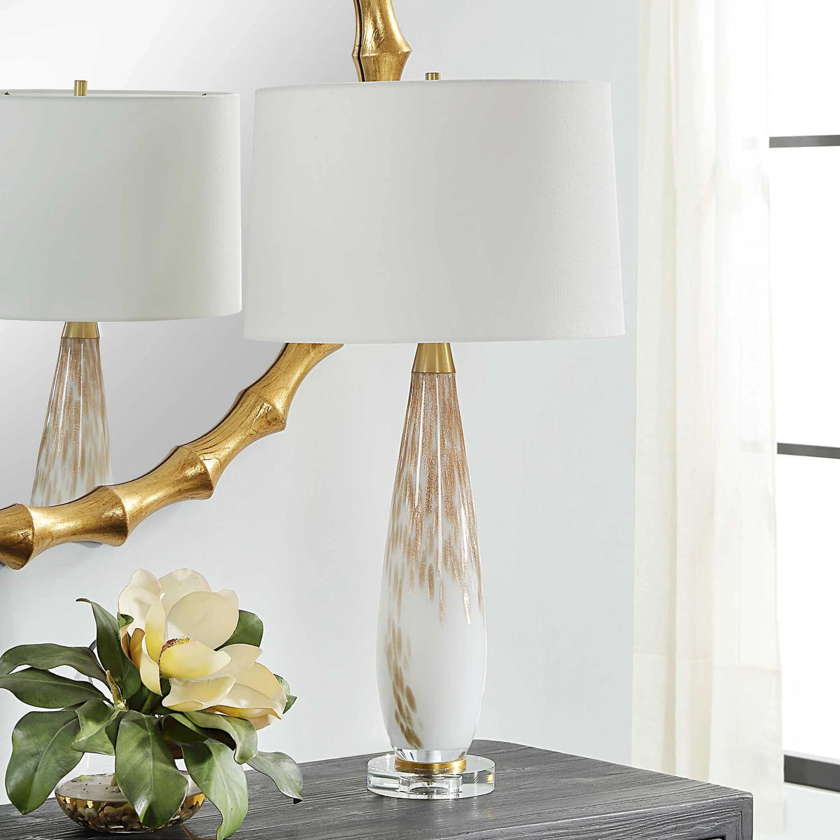 White & Gold Table Lamp