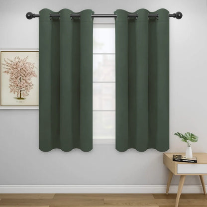 Modern Blackout Curtains | Thermal Insulated, Noise Reducing, Grommet Top | Wide Size Range, Set of 2