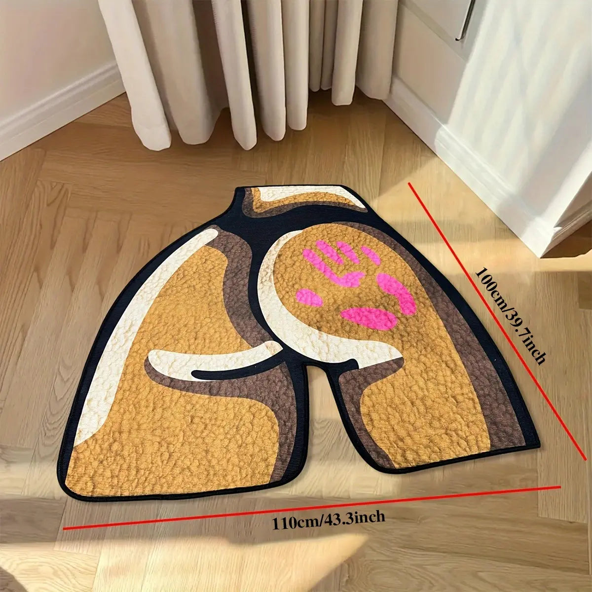 Anime-Inspired Area Rug - Irregular Cartoon Design for Bedroom & Living Room Decor