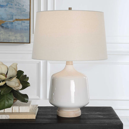 Gloss White Ceramic Table Lamp