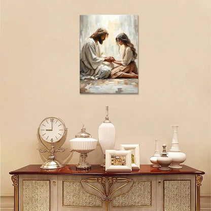 Inspire Your Space with the Jesus Walking on Water Canvas Poster - Unframed Wall Art for a Serene Room Aesthetic
