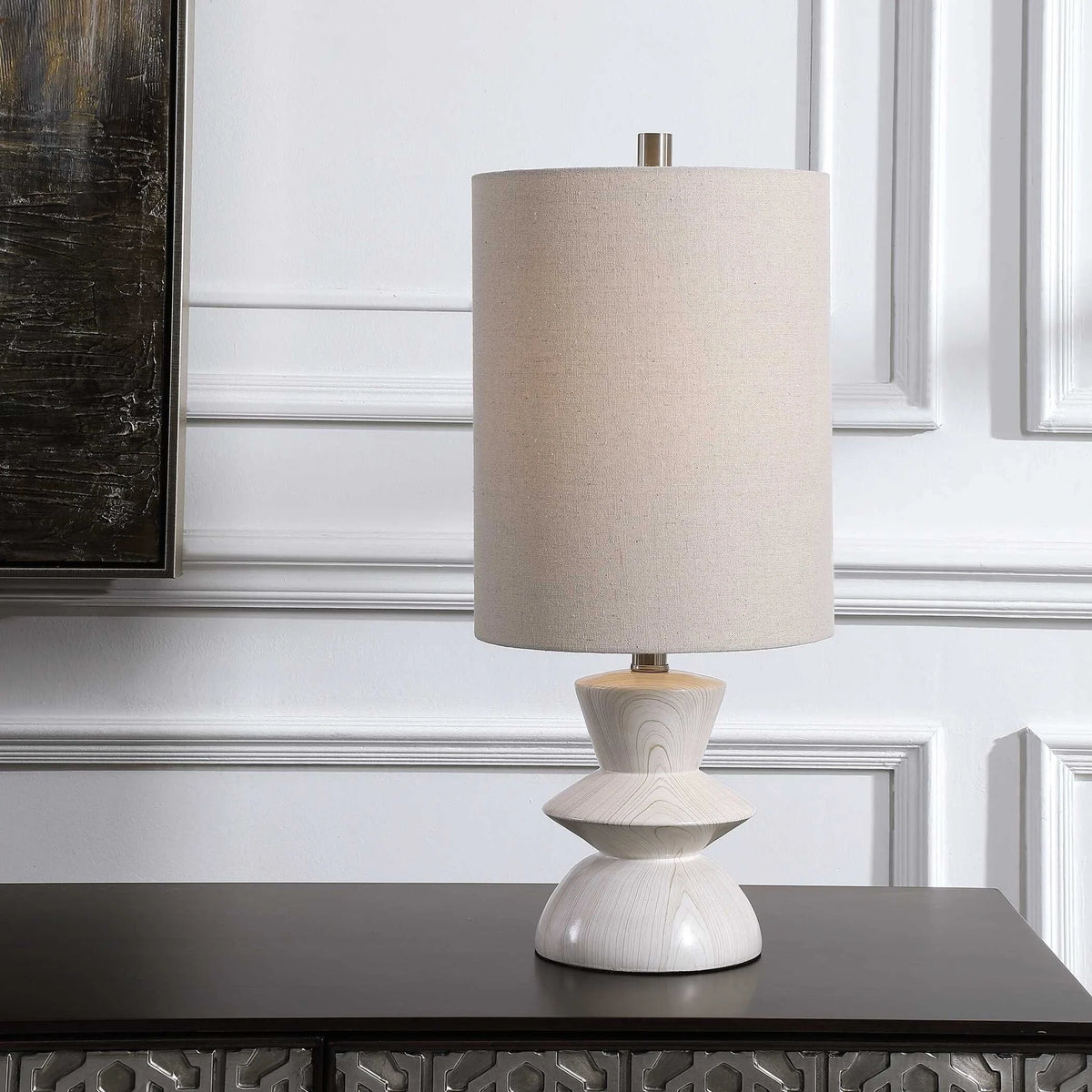 Bleached Wood Buffet Lamp