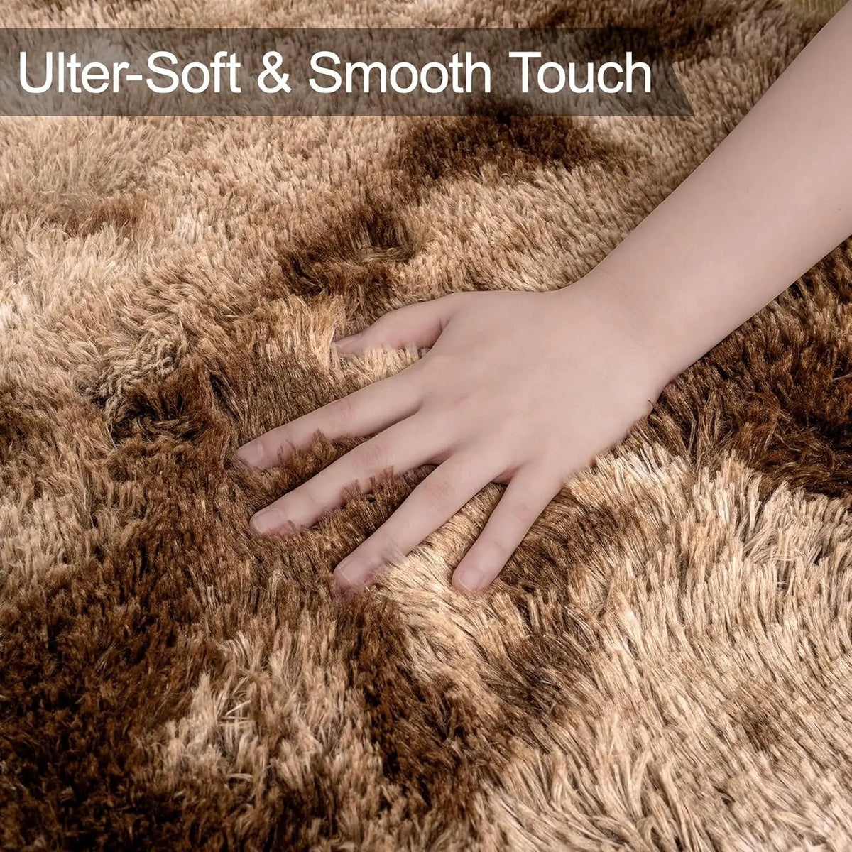 Imperial Homeware Modern Tie Dye Shaggy Rug - Soft, Anti-Skid, and Fluffy for Comfort in Your Living Room or Bedroom