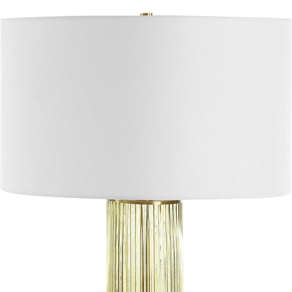 Olive Glass Table Lamp