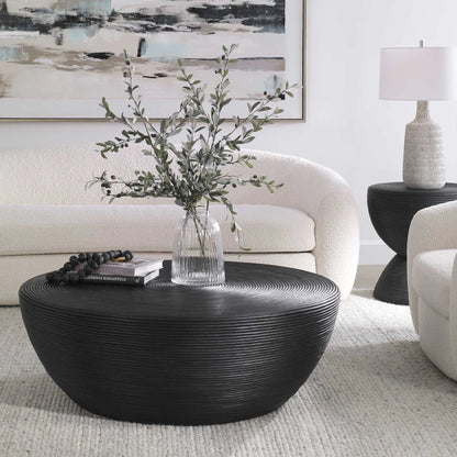 Black Rattan Coffee Table