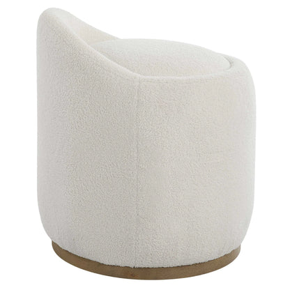 Swivel Sheepskin Ottoman