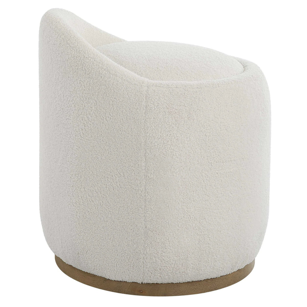 Swivel Sheepskin Ottoman