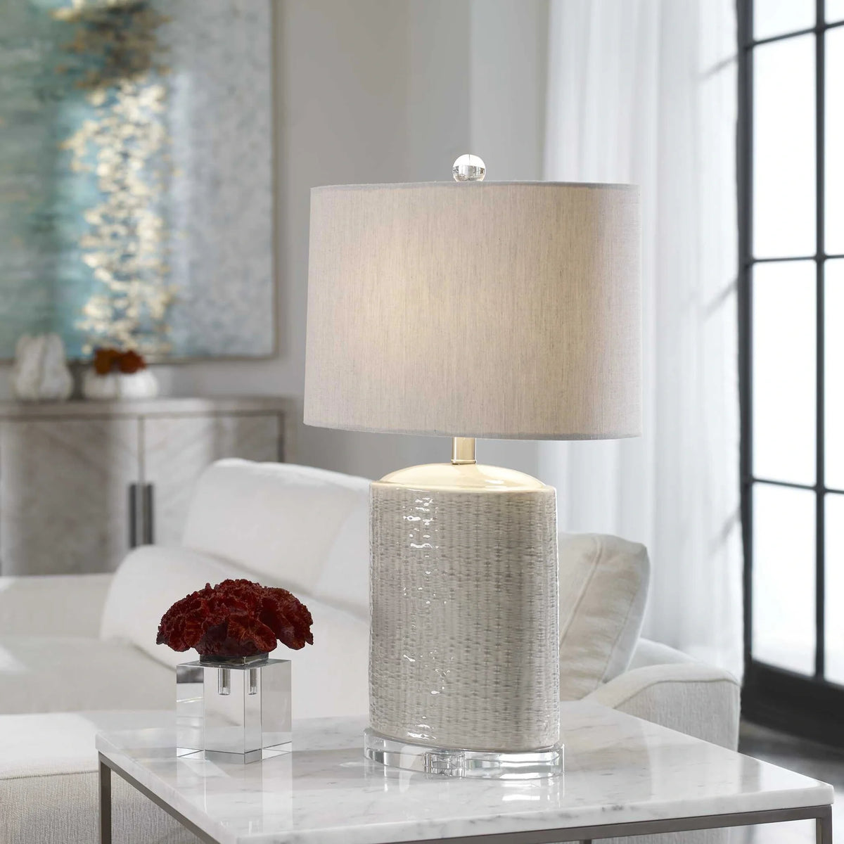 Taupe Ceramic Lamp