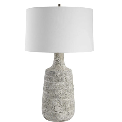 Mottled Gray Ceramic Table Lamp