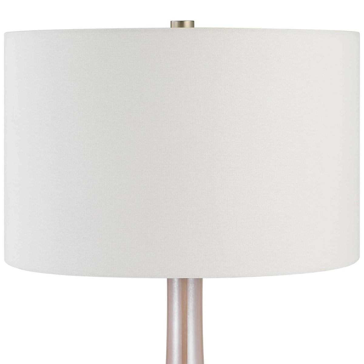 Blush Pink Glass Table Lamp