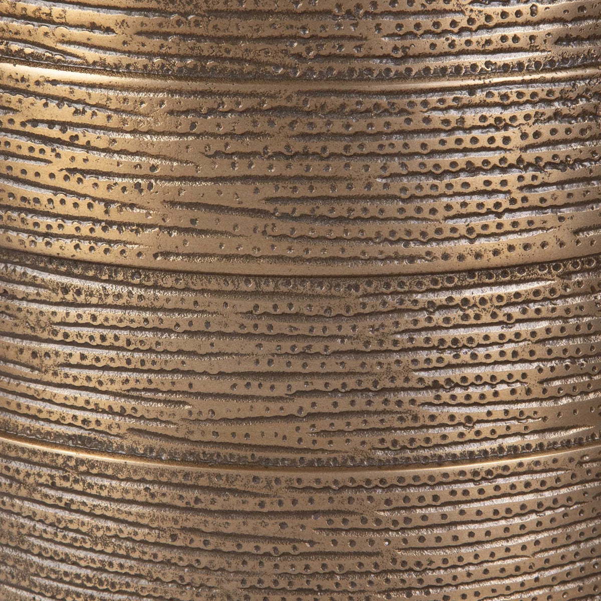 Antique Brass Aluminum Accent Table