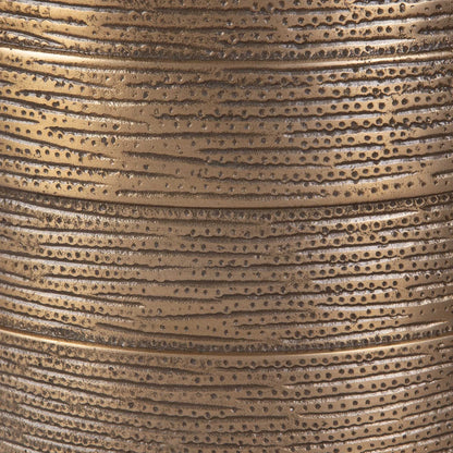 Antique Brass Aluminum Accent Table
