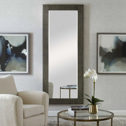 Oversized Carved Wood Mirror