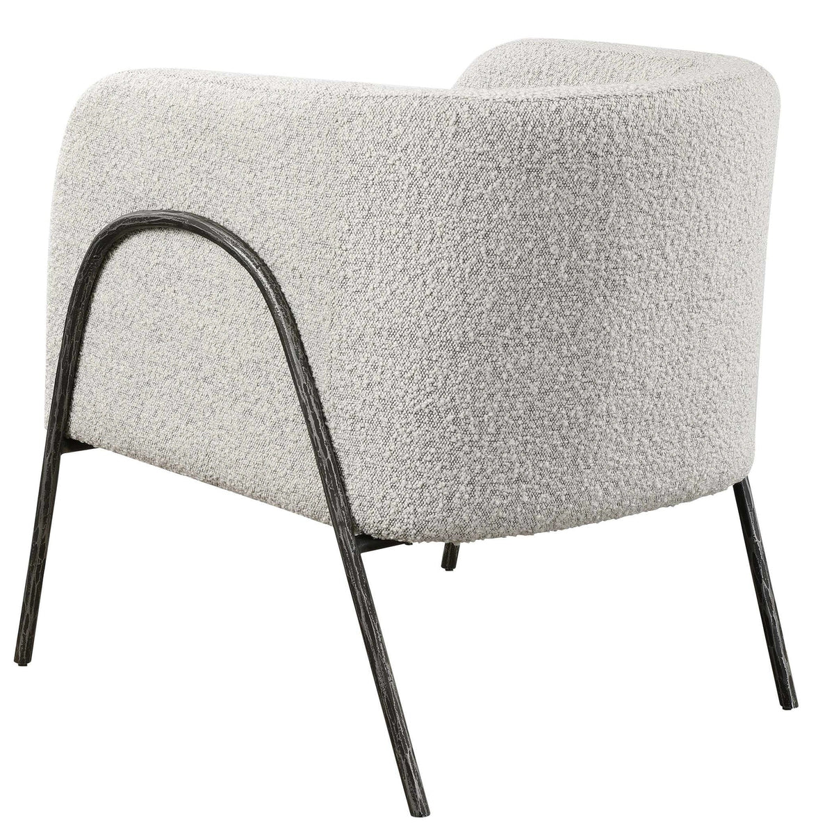 Boucle Barrel Accent Chair