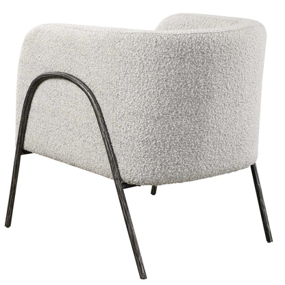 Boucle Barrel Accent Chair