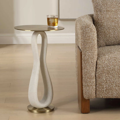 Modern Brass Accent Table