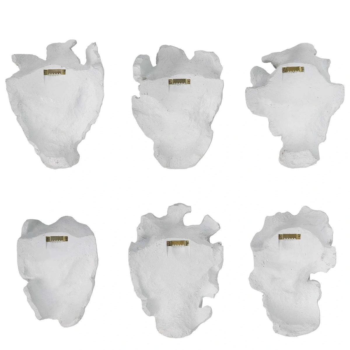 Sculptural Mask Wall Decor, Set of 6