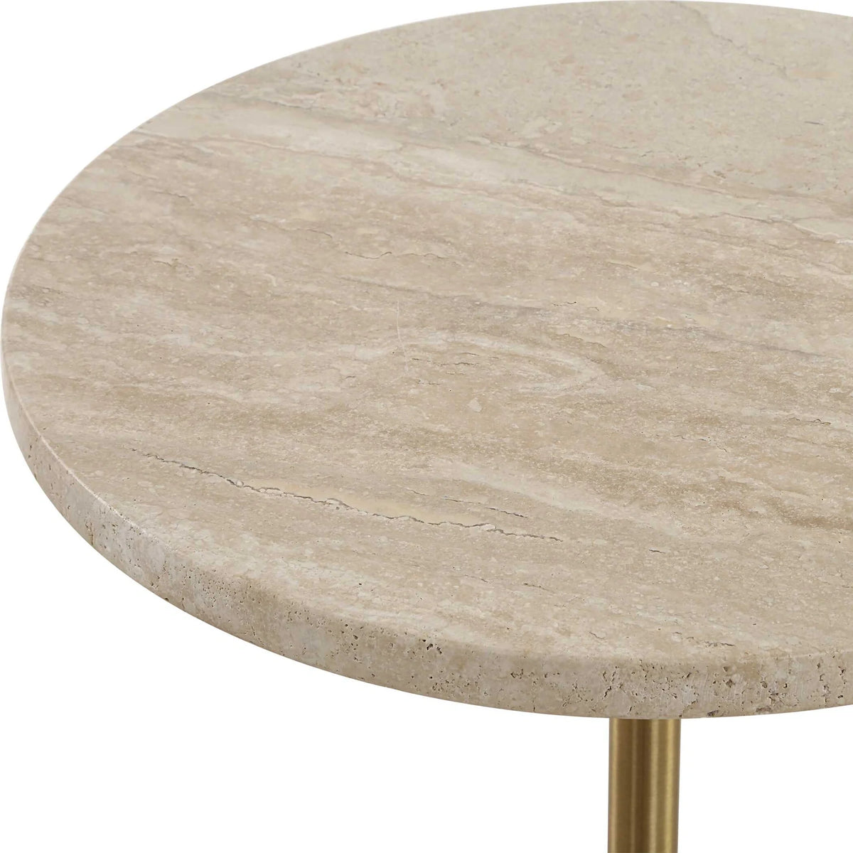 Travertine Accent Table