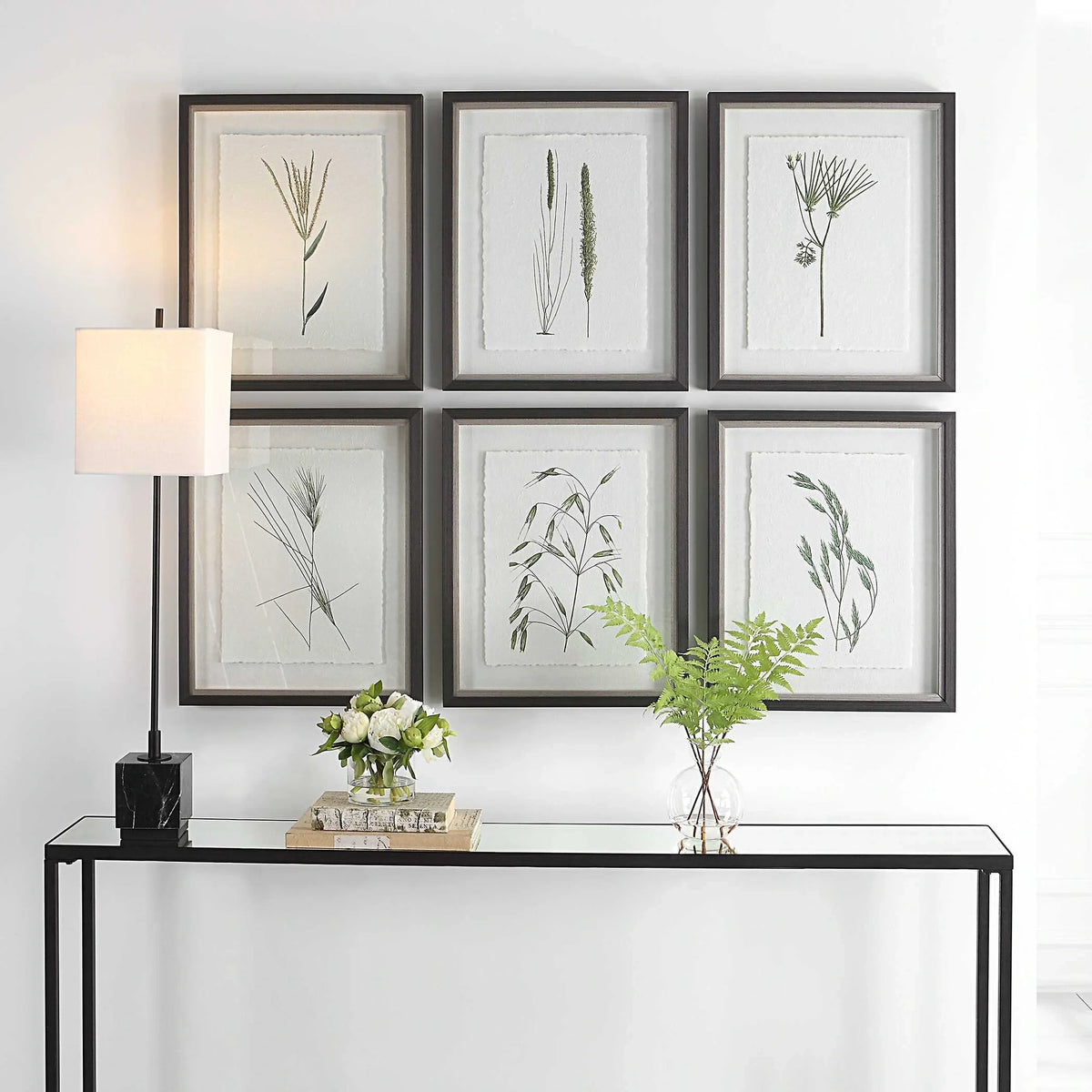 Botanical Framed Prints, Set of 6