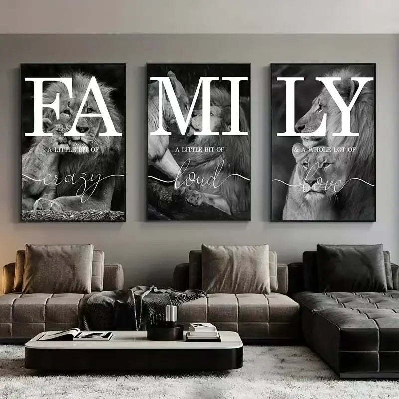 3-Piece Lion Canvas Art Set