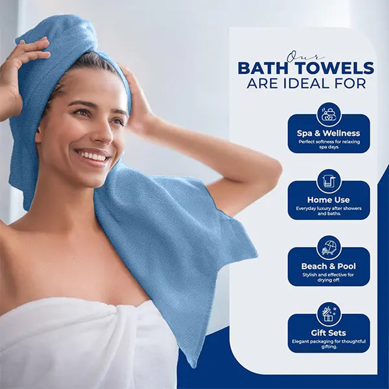 Dan River Unisex 100% Cotton 4-Piece Bath Towel Set