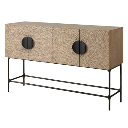 4 Door Elm Wood Cabinet