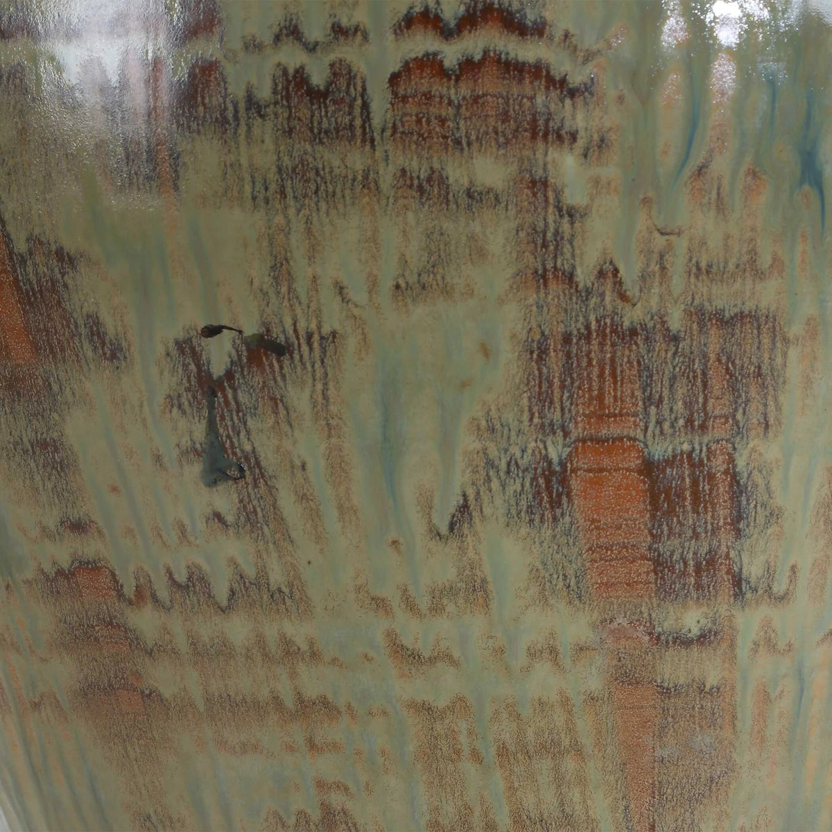 Green & Brown Ceramic Urn Table Lamp