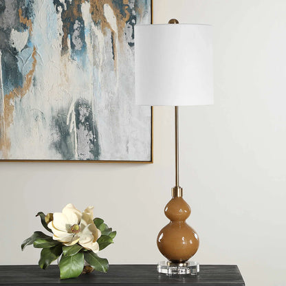 Caramel Glass Buffet Lamp
