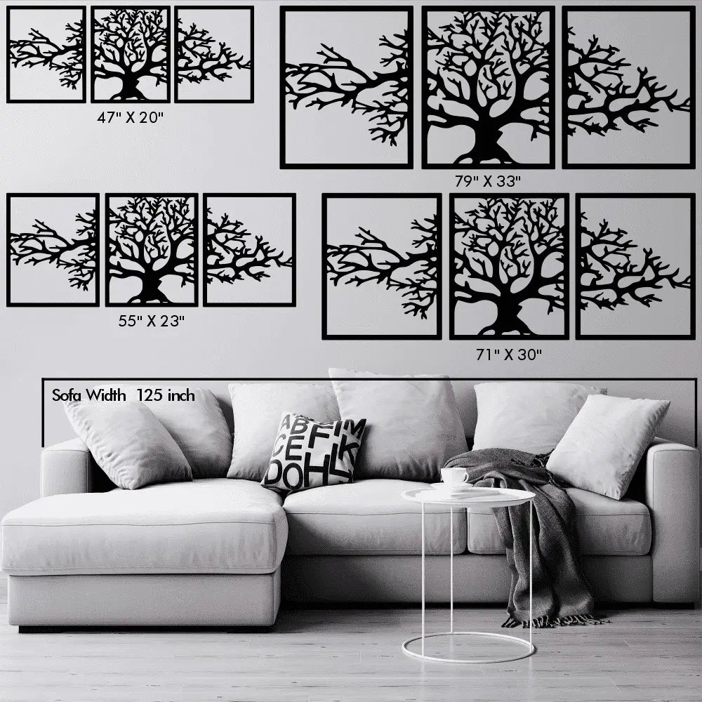 Tree of Life 3-Panel Metal Wall Art