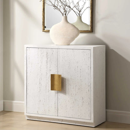 2-Door White Cabinet