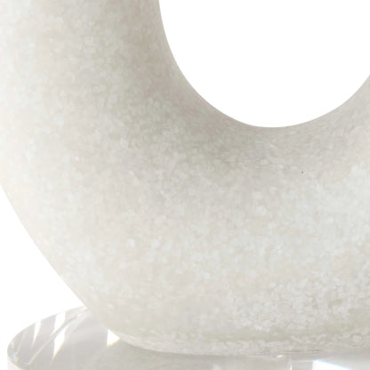 Ivory Stone Candleholders, Set of 2