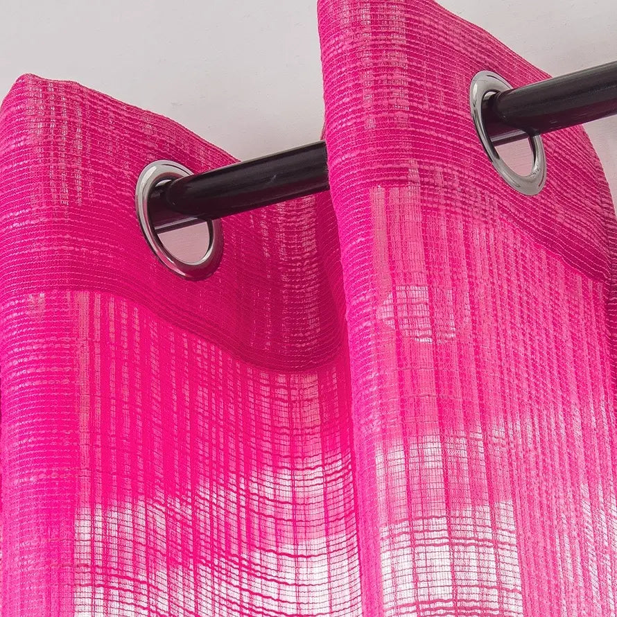 Curtain Club, 2-Piece Set 52X95 Inches, Solid Color Slub Yarn Fabric Curtain, Lightweight, Light Transmitting, Grommet Top Design, Premium Grade, Decorative, Suitable for Living Room, Bedroom, Study and Kitchen, L12, Curtains, Window Curtains