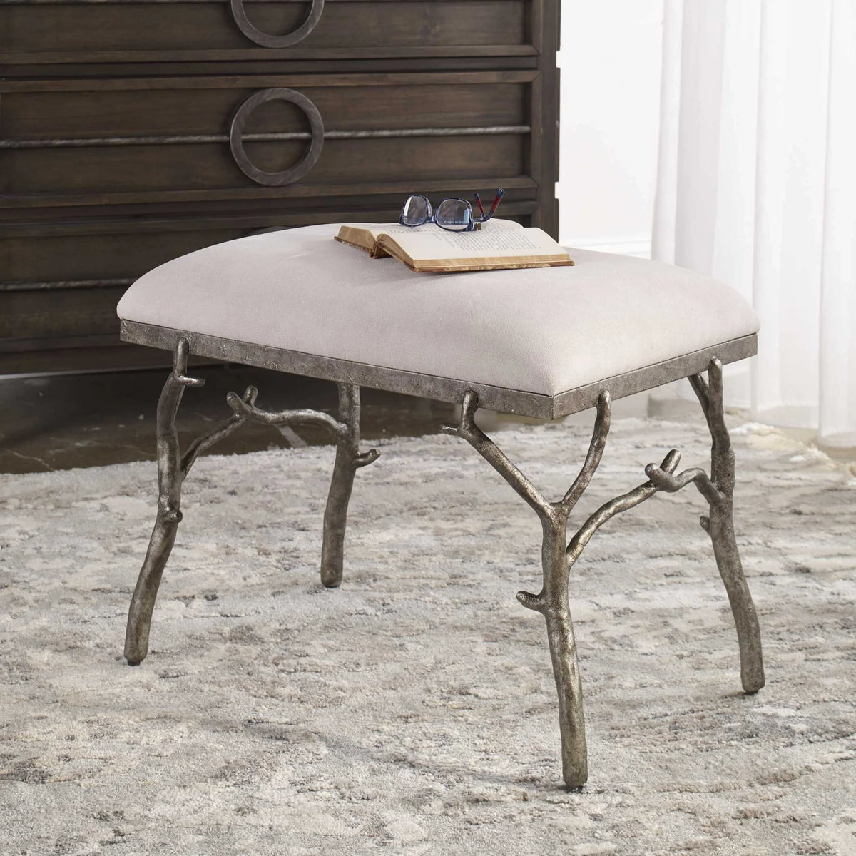 Small Fabric Bench
