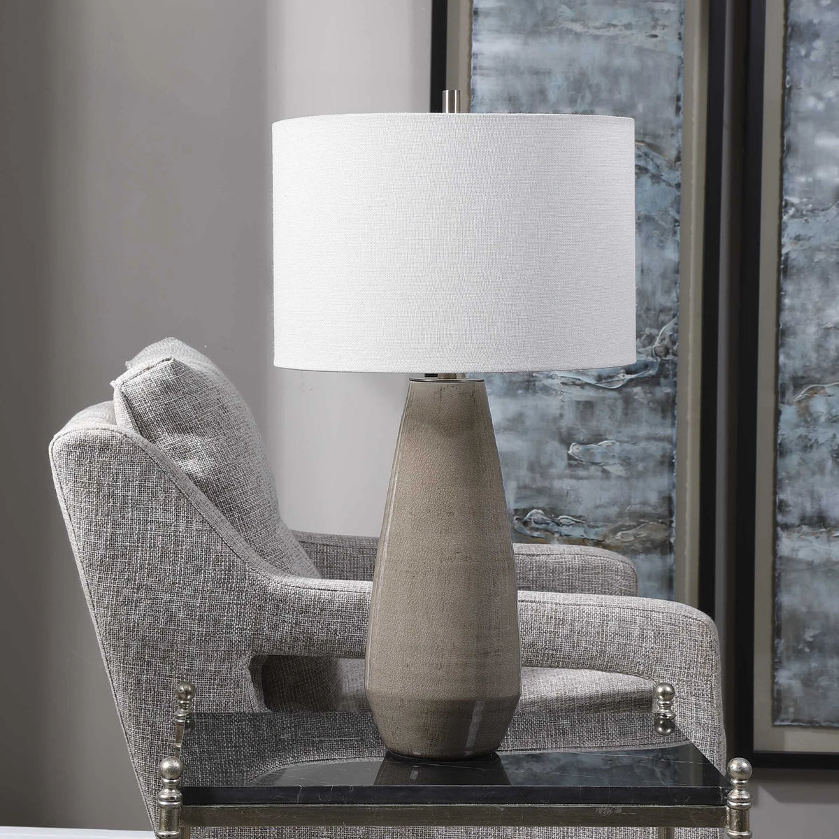 Taupe-Gray Table Lamp