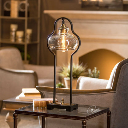Aged Black Desk Lamp