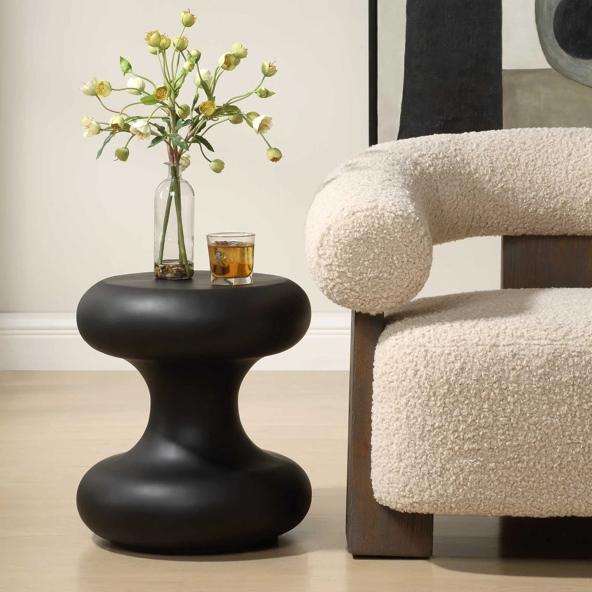 Black Outdoor Accent Table