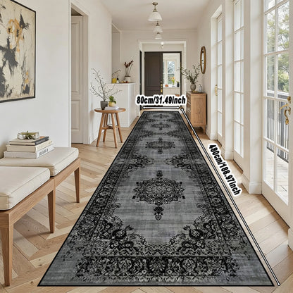 Vintage Persian Pattern Long Hallway Rug, Living Room Dining Decor Mat, Home Decorative Area Rug, Suitable for Kitchen Stairs Corridor Bedroom