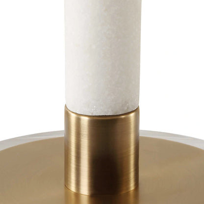 White Stone Table Lamp