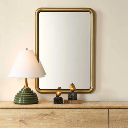 Modern Brass Mirror
